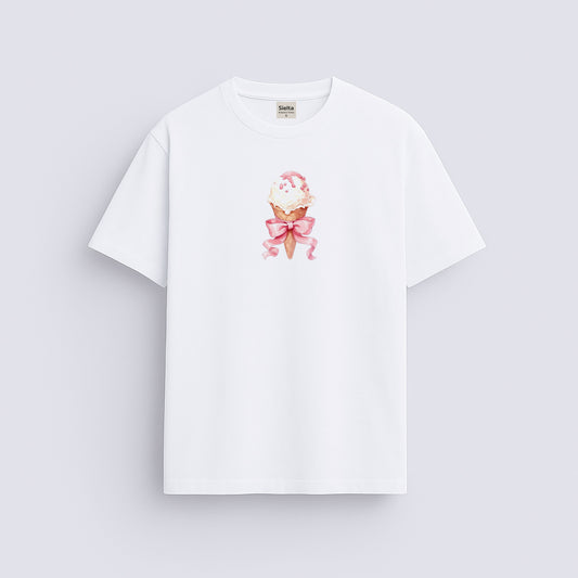 Ice cream baskılı regular tişört