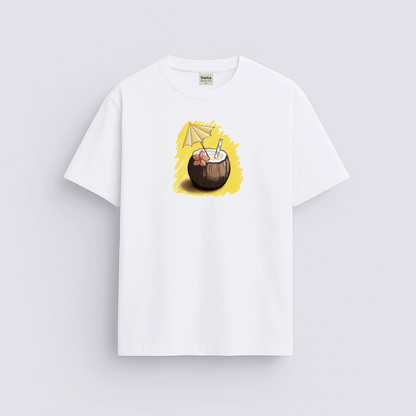 Coconut baskılı regular tişört