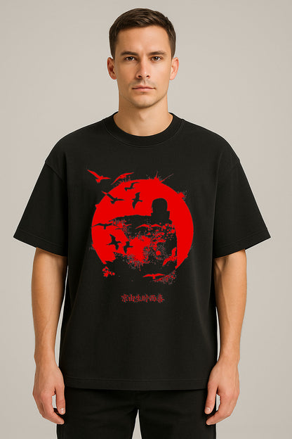 anime baskılı oversize tişört