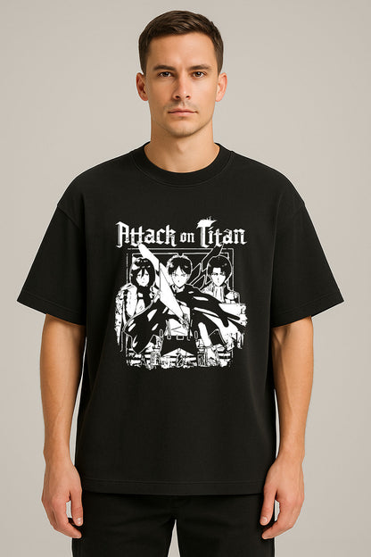 anime baskılı oversize tişört