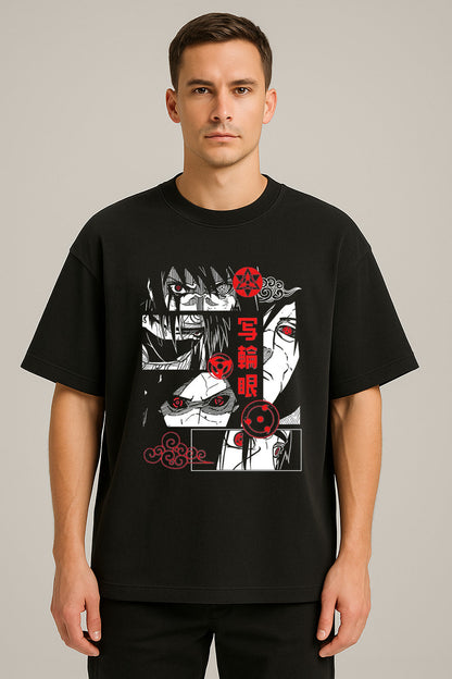 anime baskılı oversize tişört