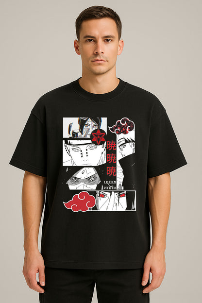 anime baskılı oversize tişört