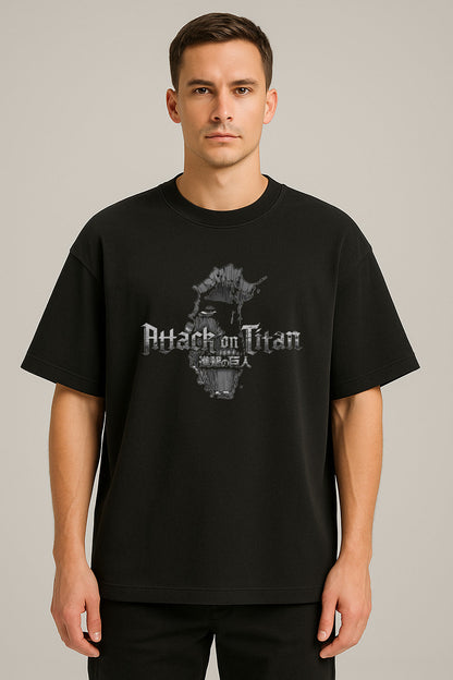 anime baskılı oversize tişört