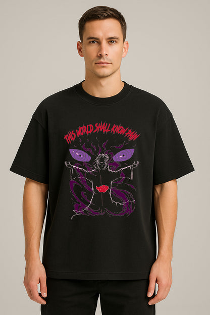 anime baskılı oversize tişört