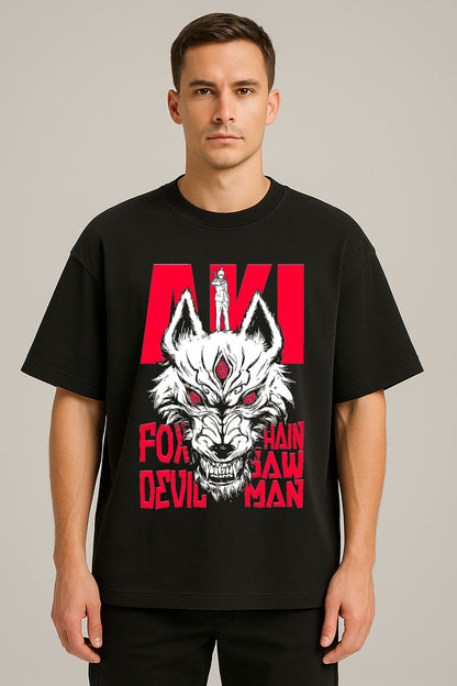 anime baskılı oversize tişört