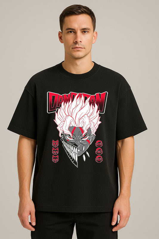 anime baskılı oversize tişört