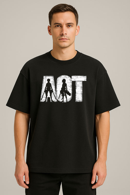 anime baskılı oversize tişört