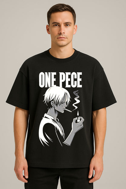 anime baskılı oversize tişört