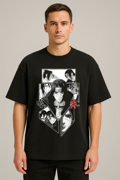 anime baskılı oversize tişört