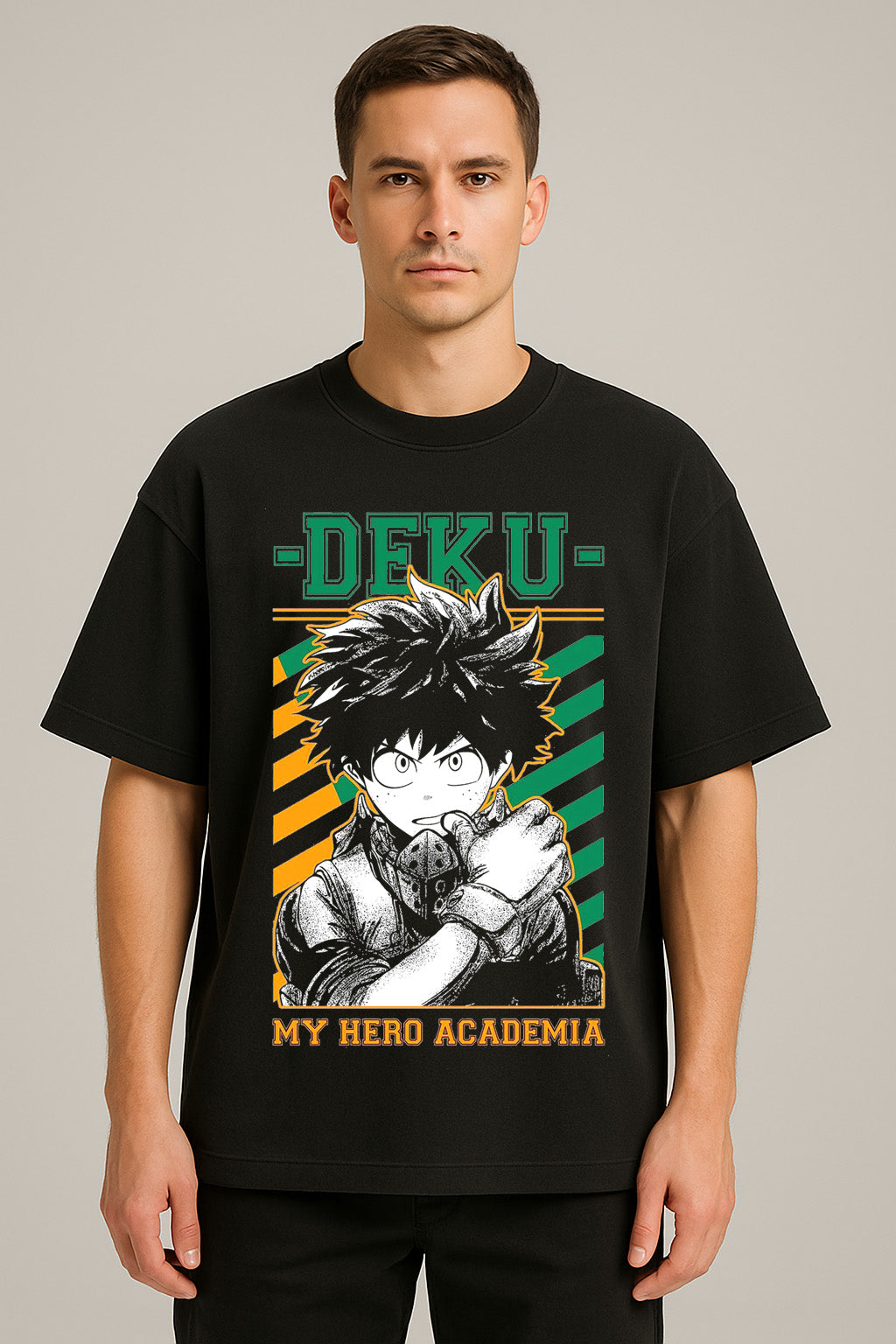 anime baskılı oversize tişört