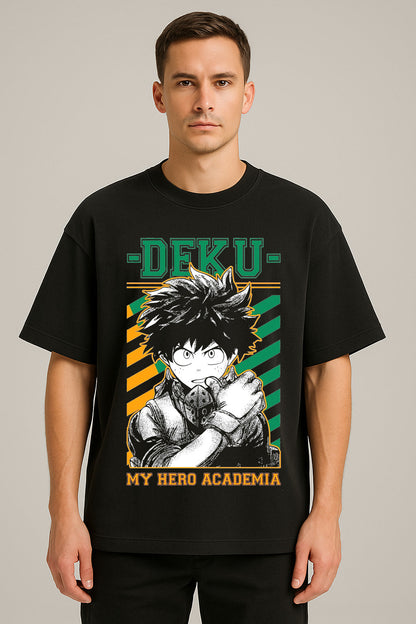 anime baskılı oversize tişört