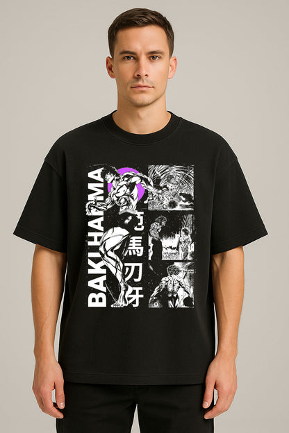 anime baskılı oversize tişört