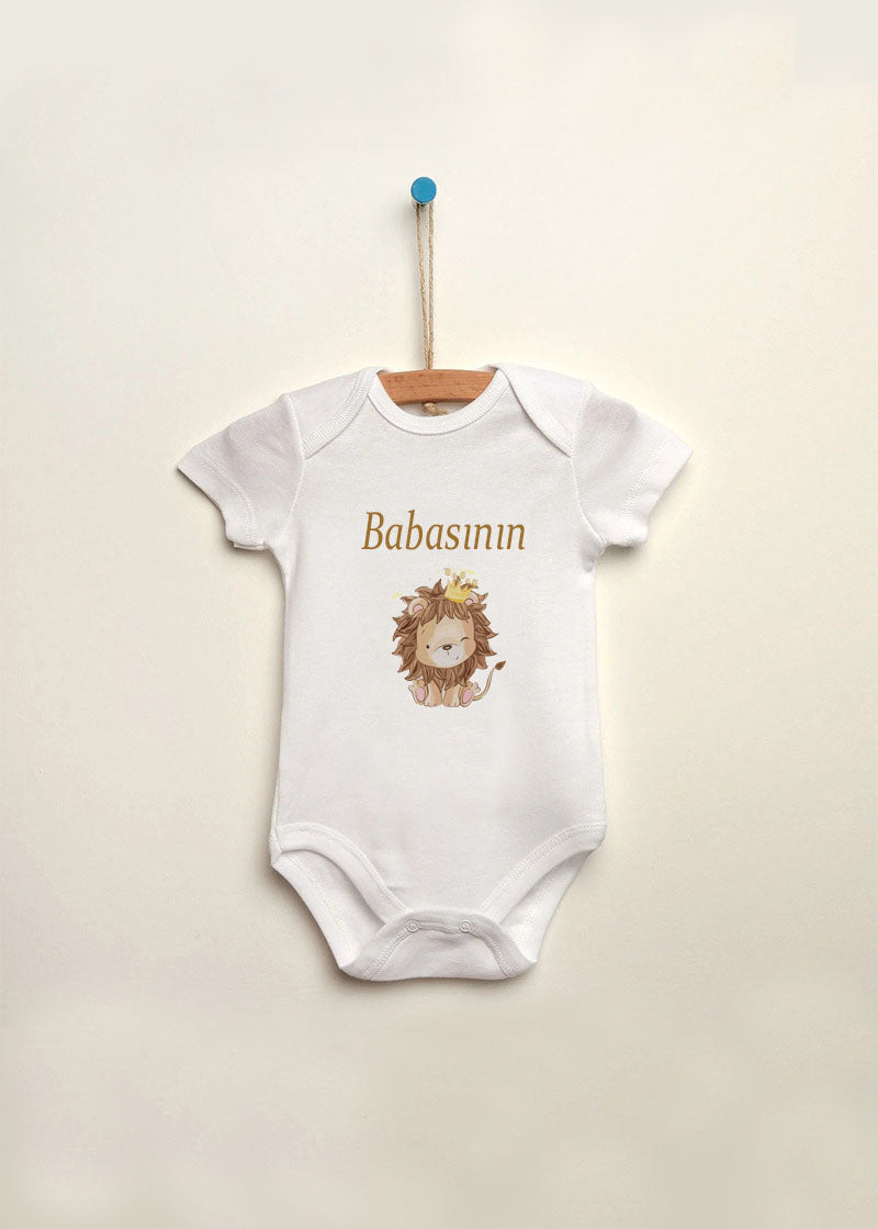 Aslan baskılı bebek zıbın