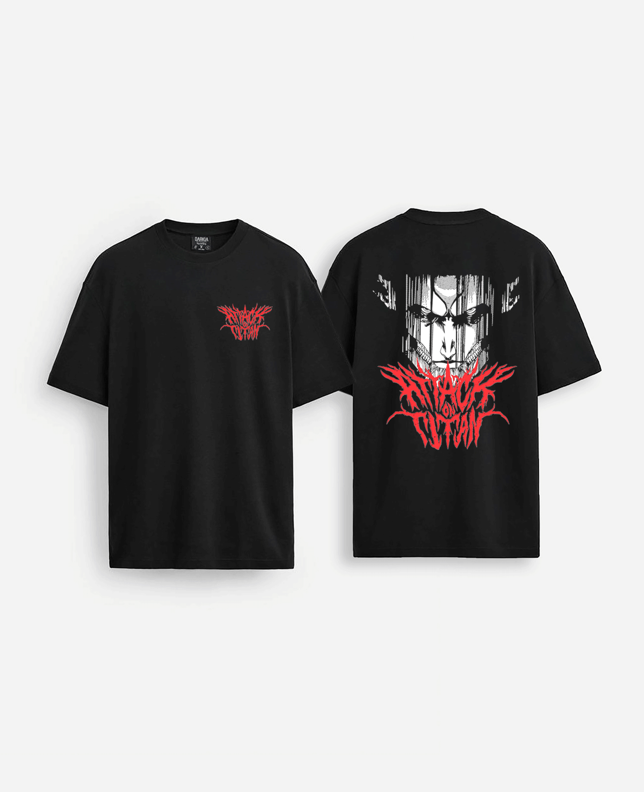 anime baskılı oversize tişört