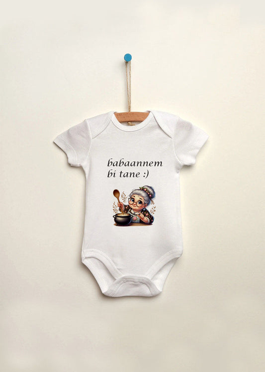 babaanne baskılı bebek zıbın