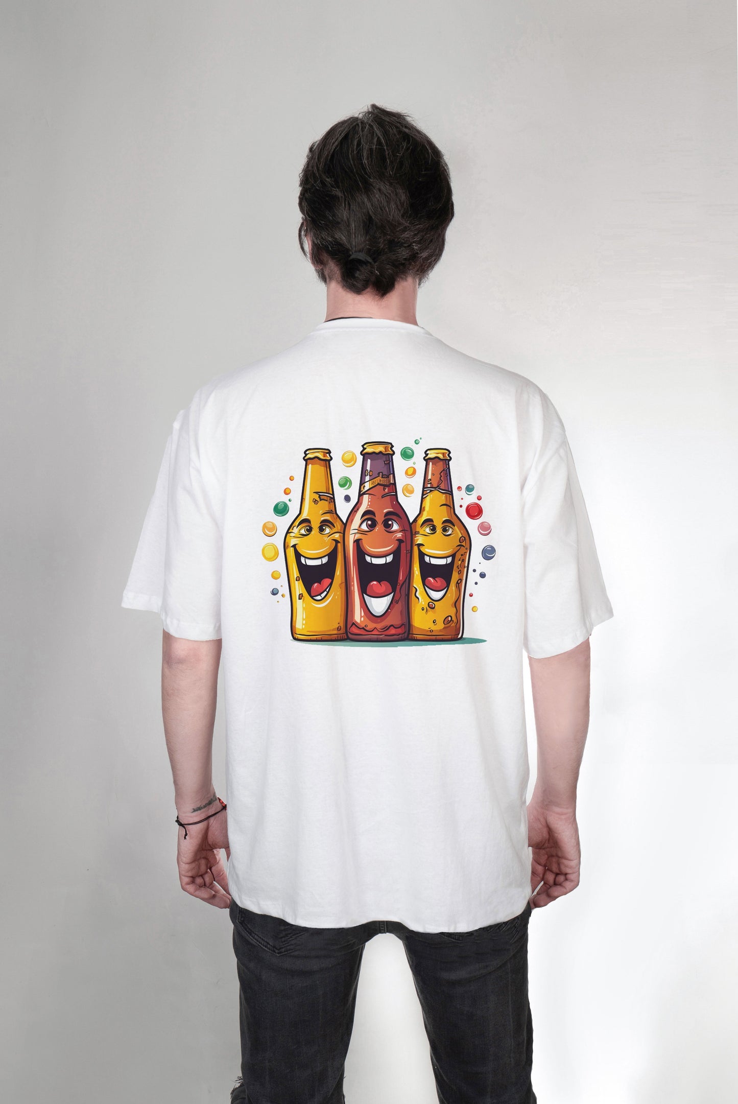Beer baskılı oversize tişört