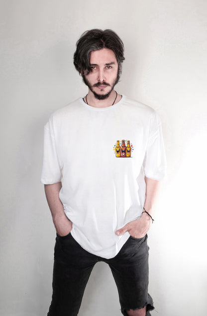 Beer baskılı oversize tişört