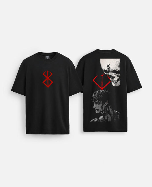 Berserk baskılı oversize tişört