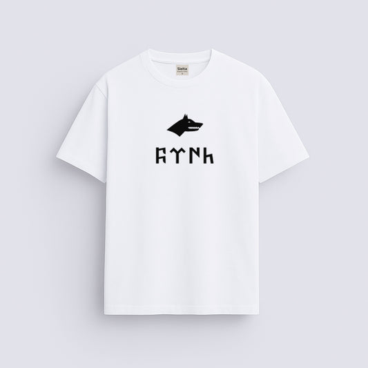 Türk Bozkurt Baskılı Beyaz Tişört