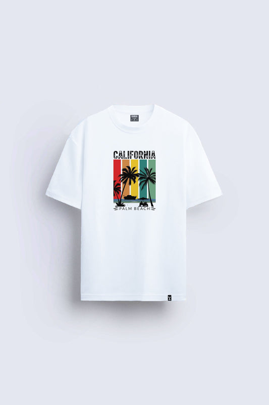 California baskılı regular tişört