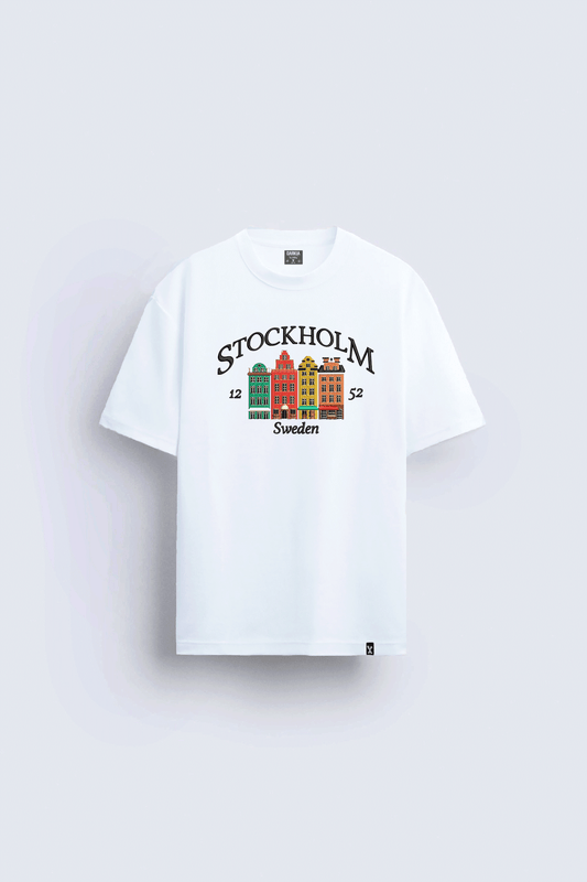 city şehir baskılı oversize tişört