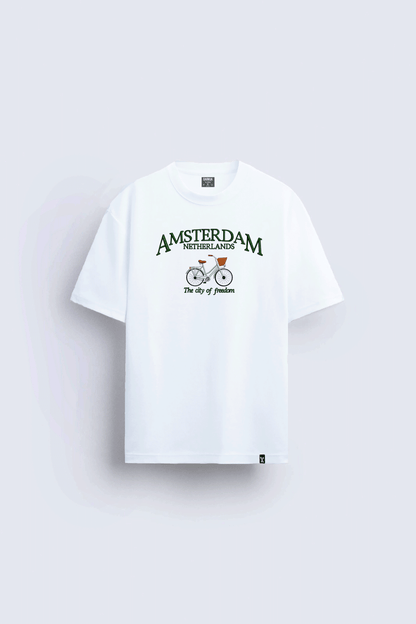 city baskılı oversize tişört