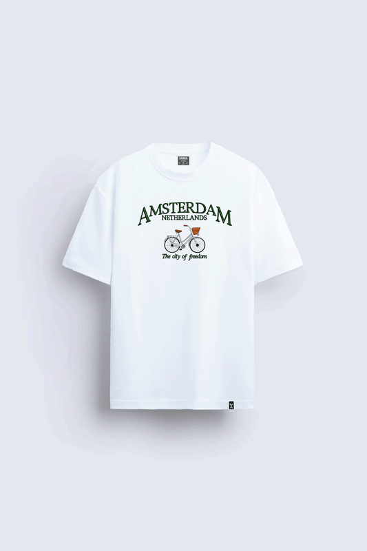 city baskılı oversize tişört