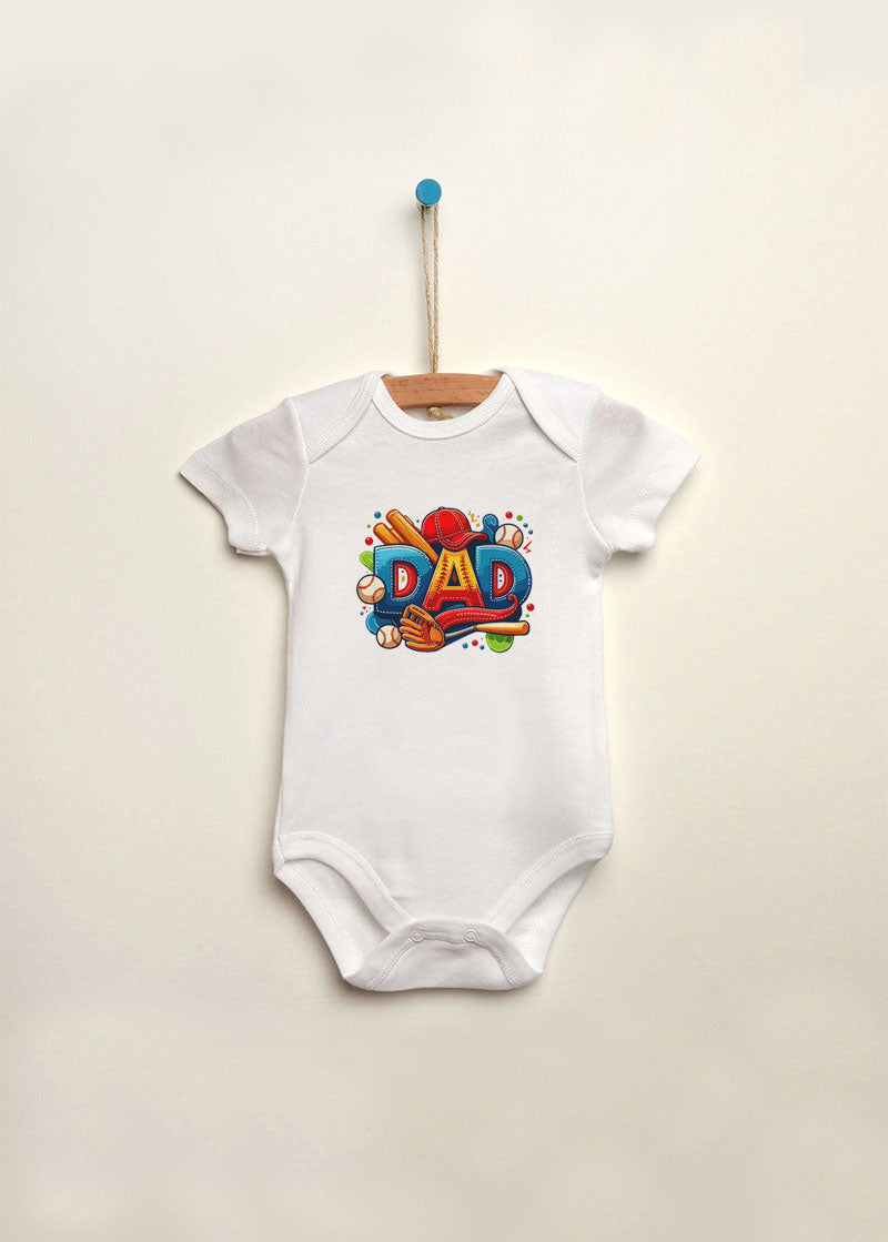 dad baskılı bebek zıbın