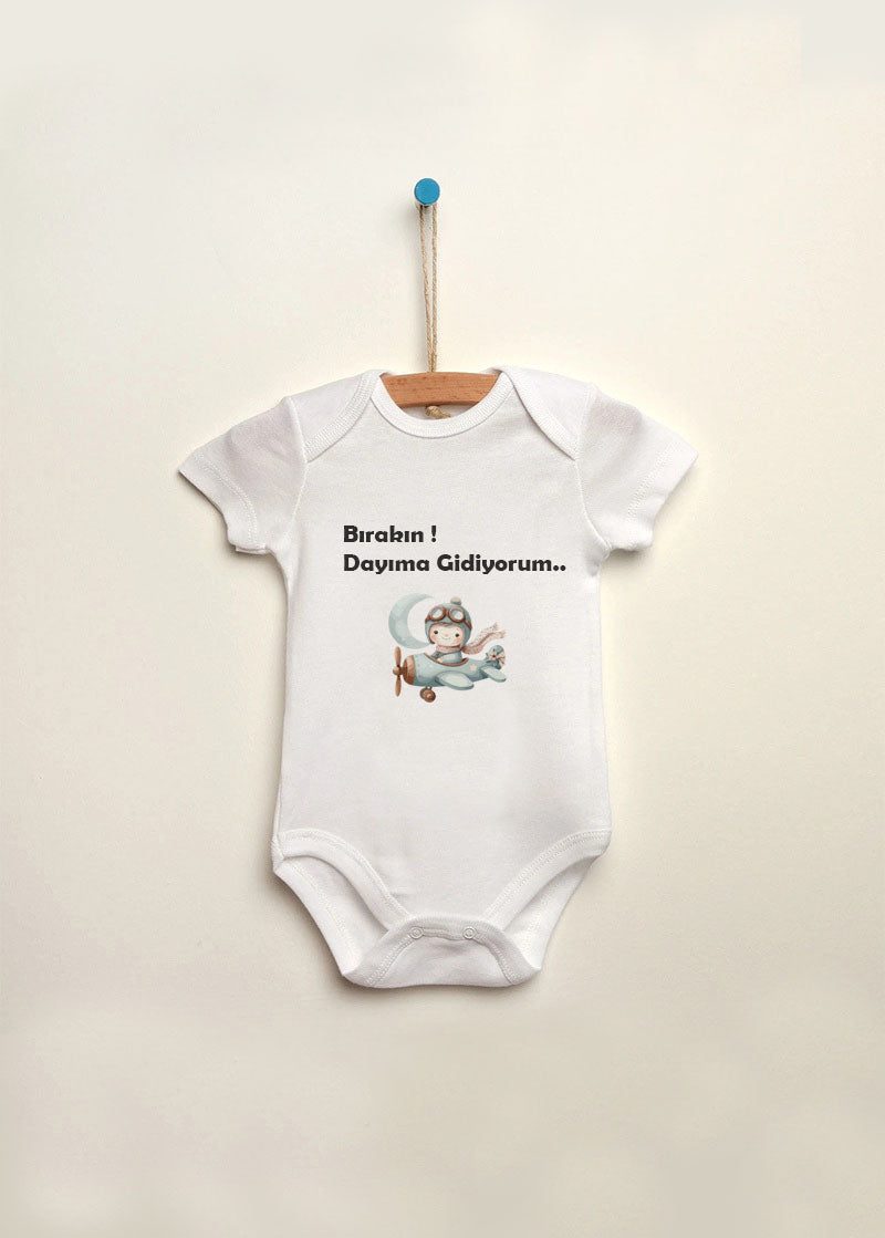 dayı baskılı bebek zıbın