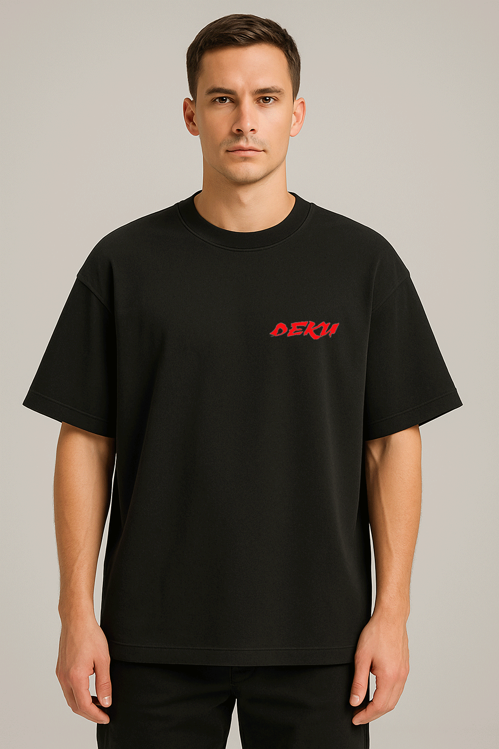 anime baskılı oversize tişört