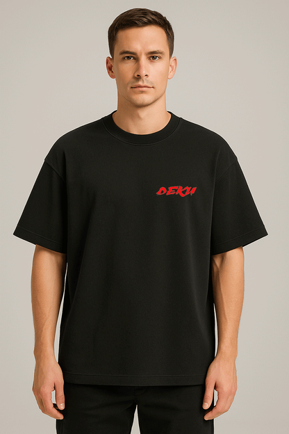 anime baskılı oversize tişört