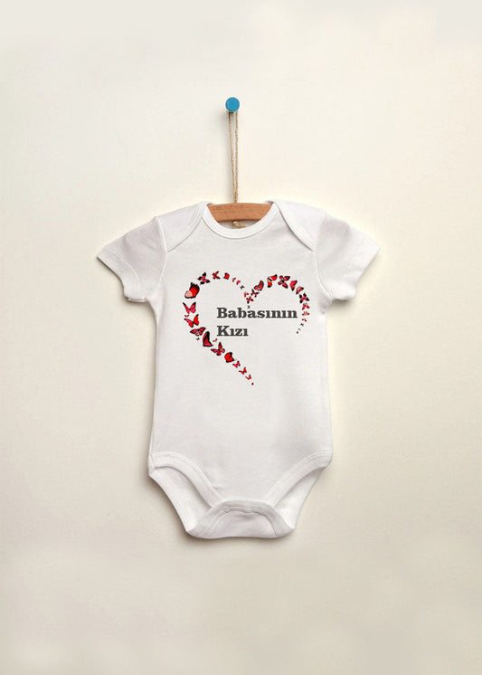 babasının kızı baskılı bebek zıbın