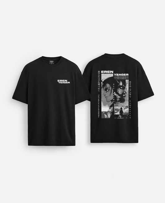 anime baskılı oversize tişört