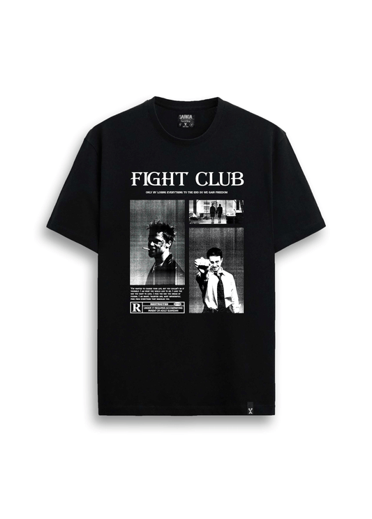 fıght club baskılı oversize tişört