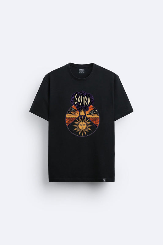 Gojira baskılı regular tişört