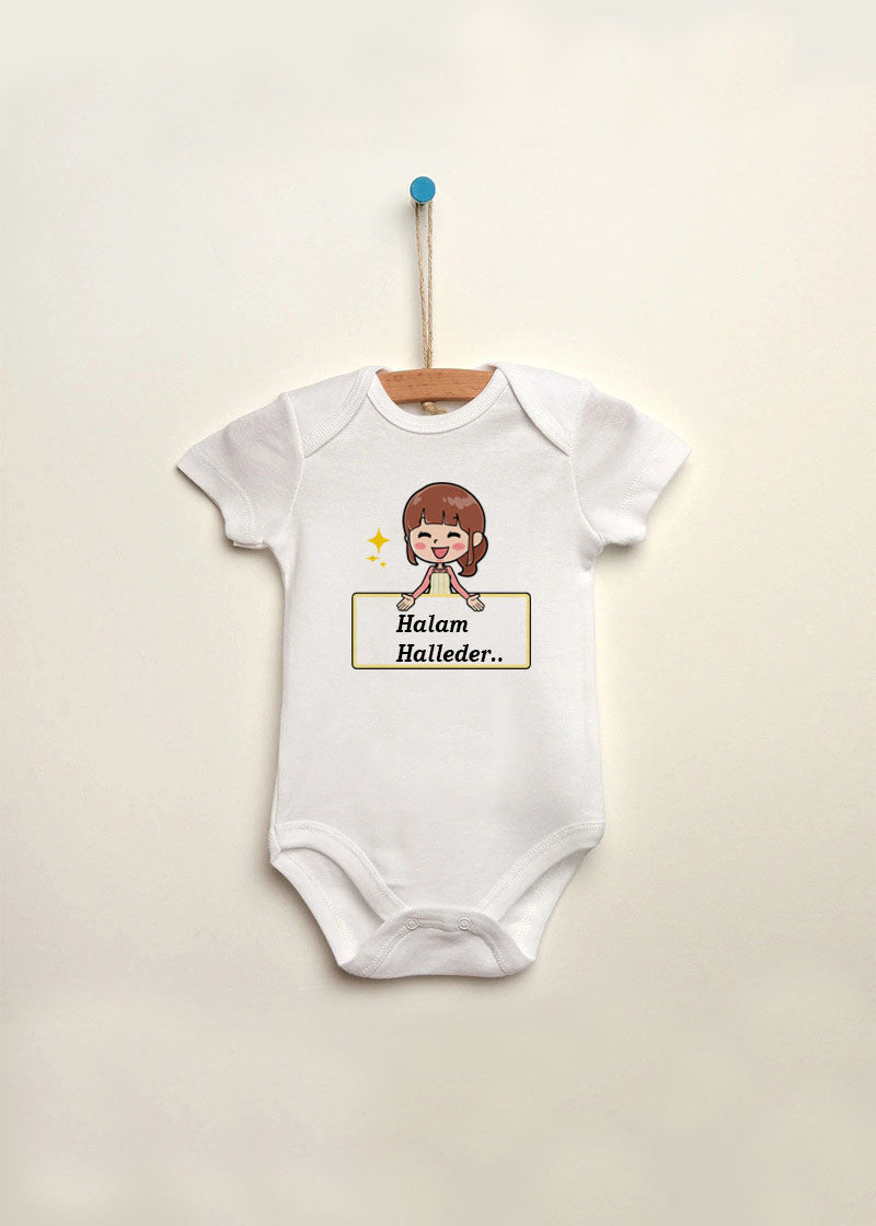 hala baskılı bebek zıbın