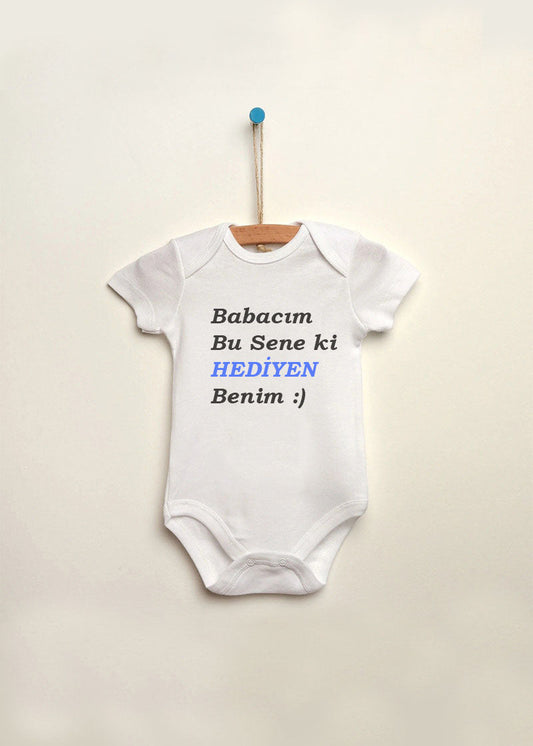 hediye baskılı bebek zıbın