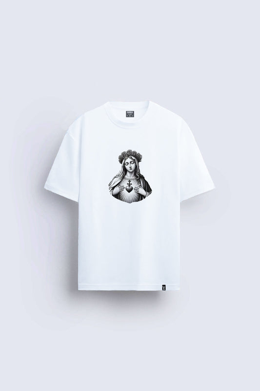 Hz Meryem baskılı regular tişört
