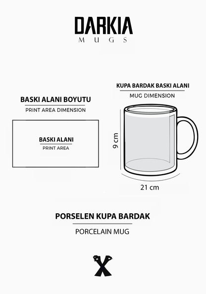 Amerika Bayrağı Baskılı Porselen Kupa