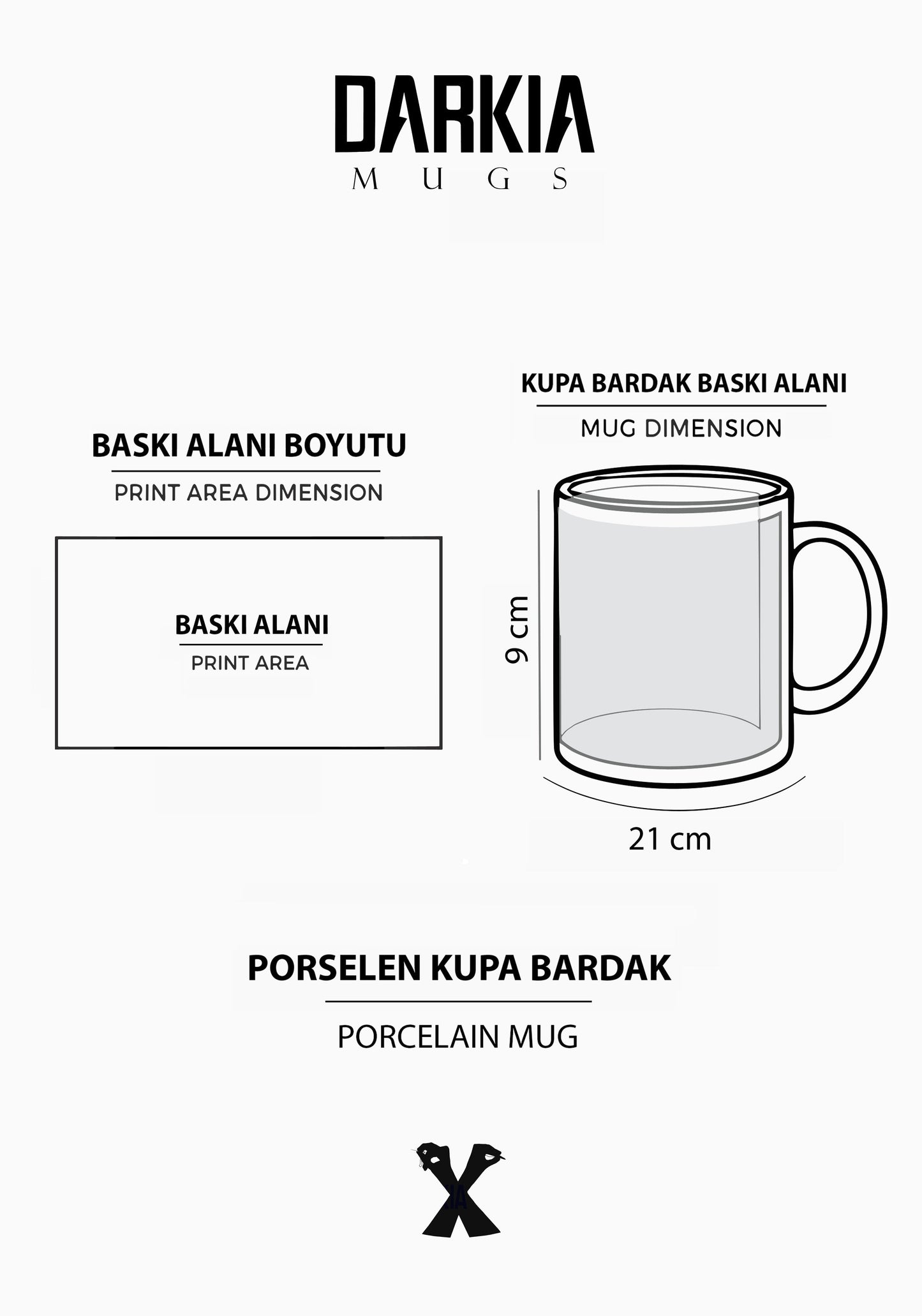 Amsterdam Şehir Baskılı Porselen Kupa