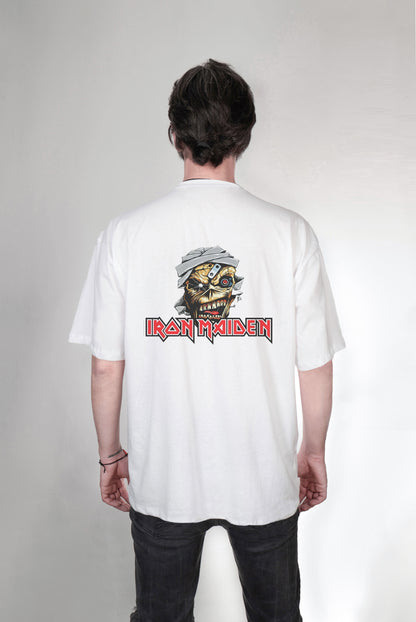 Iron Maiden baskılı oversize tişört