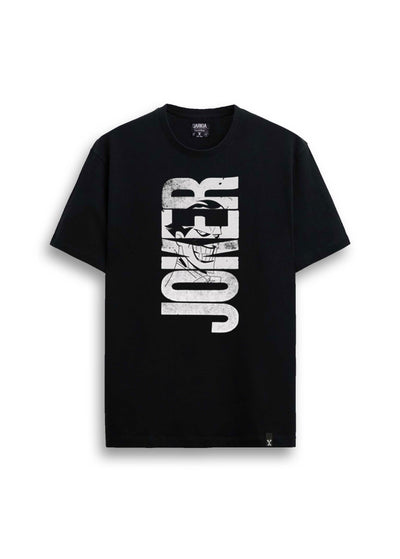 joker baskılı regular siyah tişört