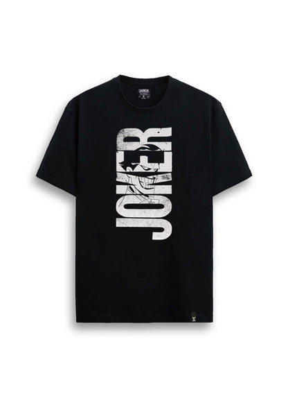 joker baskılı regular siyah tişört