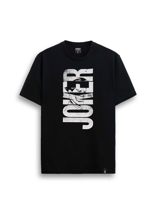 joker baskılı regular siyah tişört