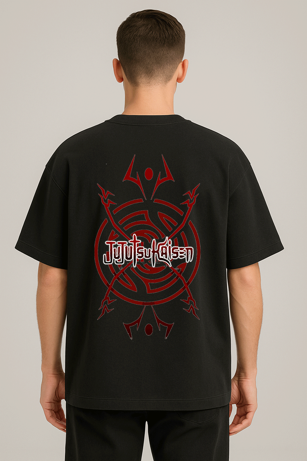 anime baskılı oversize tişört