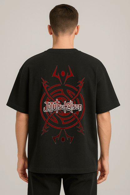 anime baskılı oversize tişört