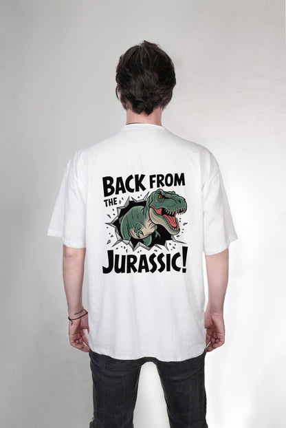 Jurassıc park baskılı oversize tişört