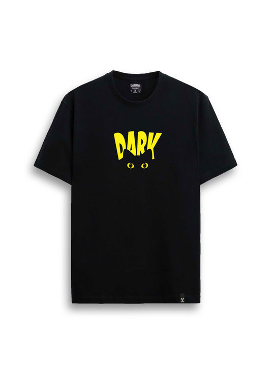 dark kedi baskılı regular tişört