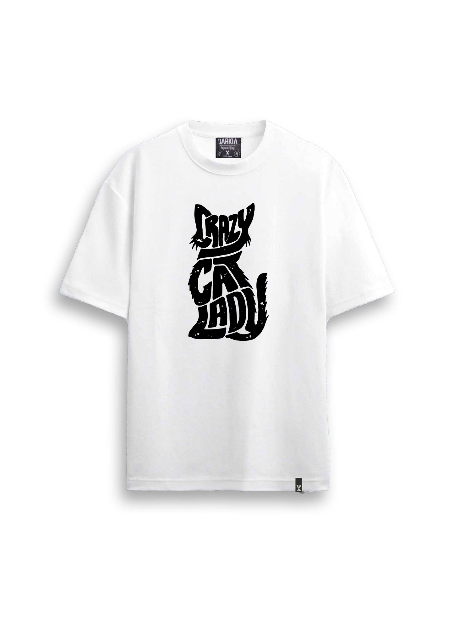 kedi baskılı regular beyaz tişört