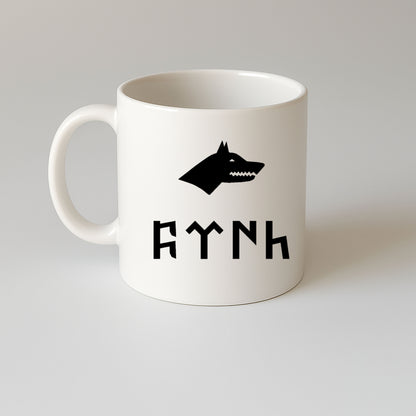 Türk Bozkurt Baskılı Porselen Kupa